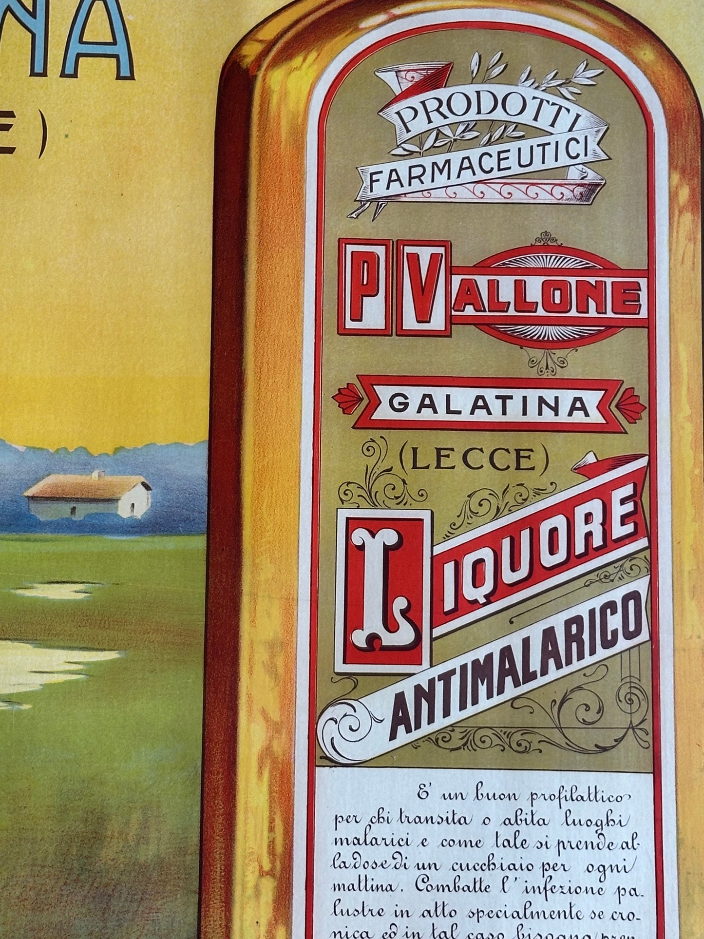 Manifesto pubblicitario originale - Antimalarico