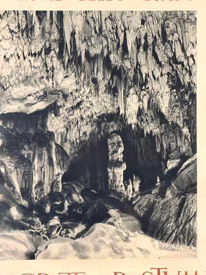 Manifesto pubblicitario originale - Grotte di Postumia - Trieste ENIT