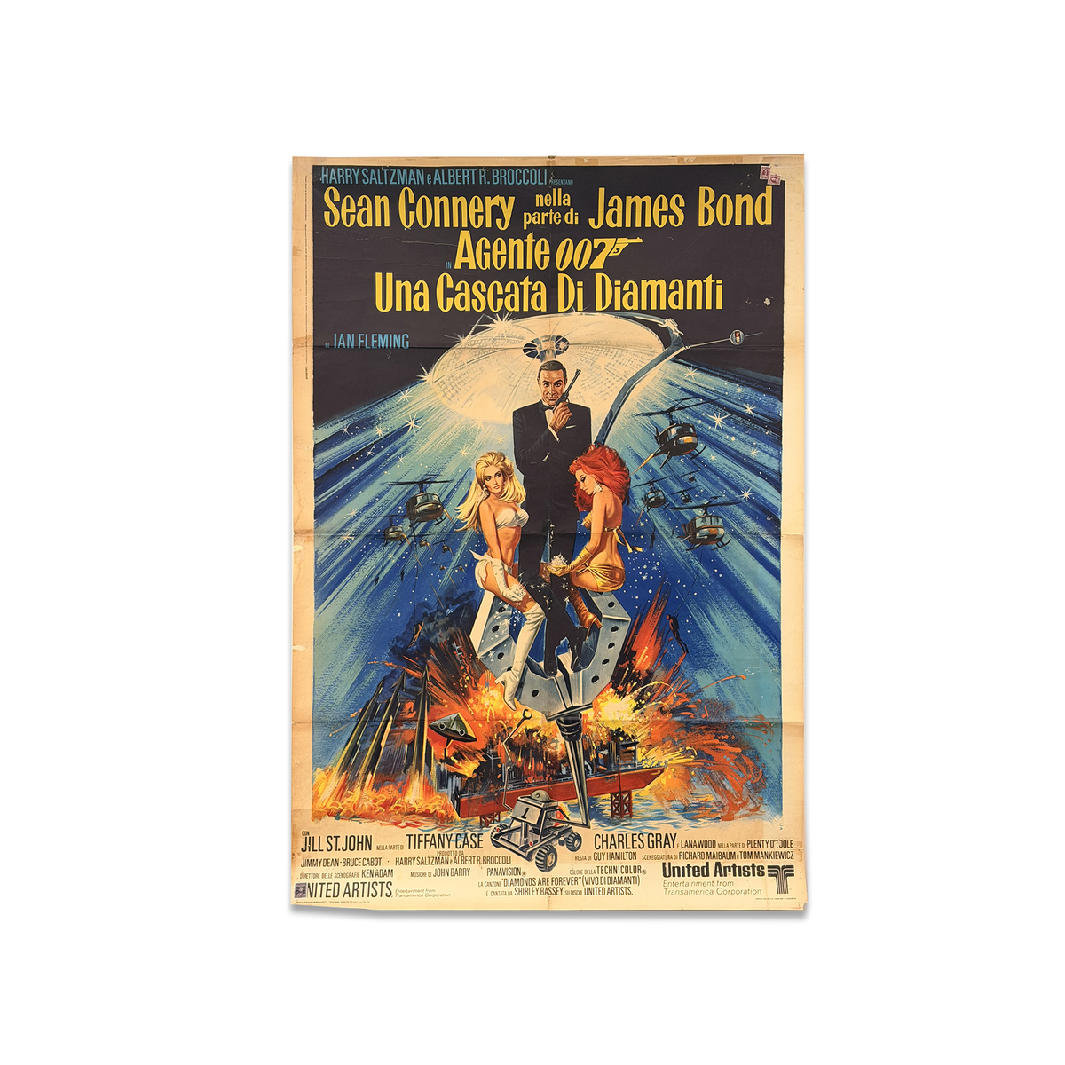 Manifesto di cinema - 007 Una Cascata di Diamanti - Sean Connery