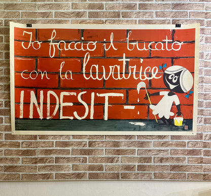 Manifesto originale pubblicitario - Indesit (Torino)