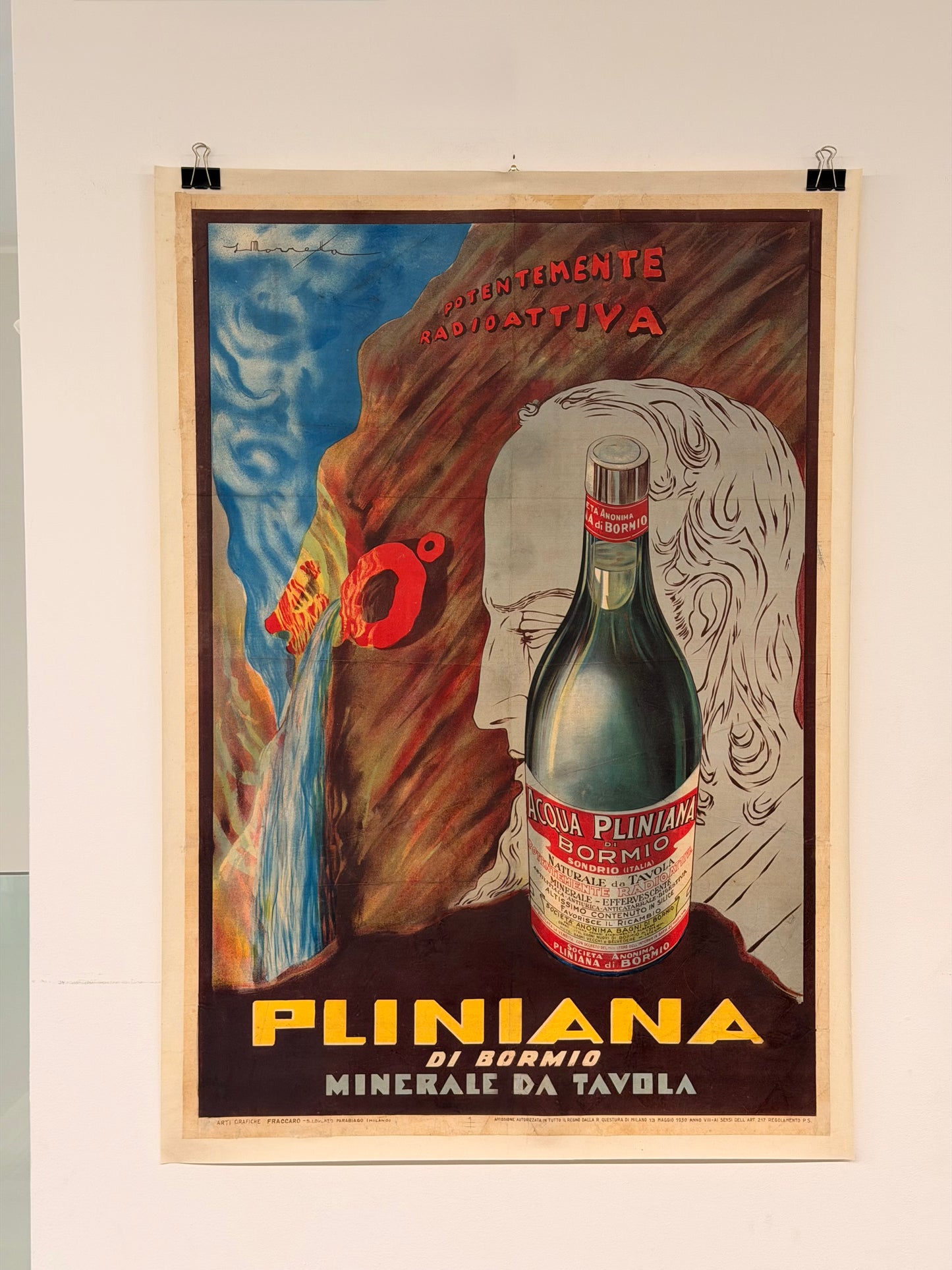 Manifesto pubblicitario originale - Acqua Pliniana