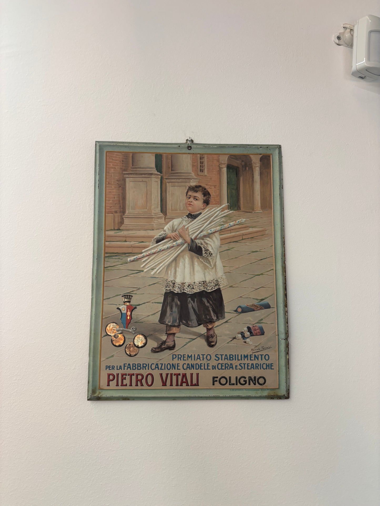 Insegna Litografata Candele e Cera Pietro Vitali