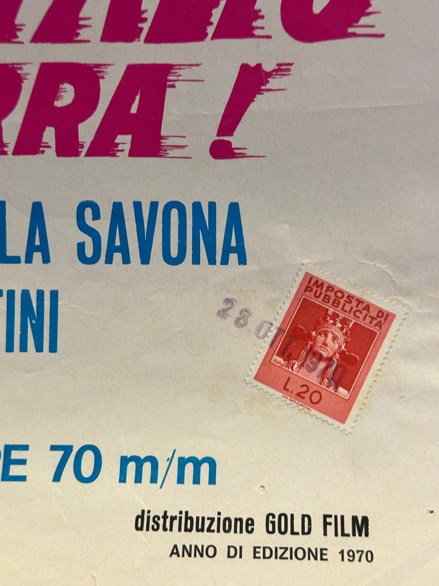 Locandina di cinema - Bolidi sull’Asfalto a tutta birra - Giacomo Agostini