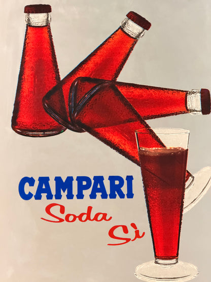 Specchio pubblicitario originale - Campari Soda