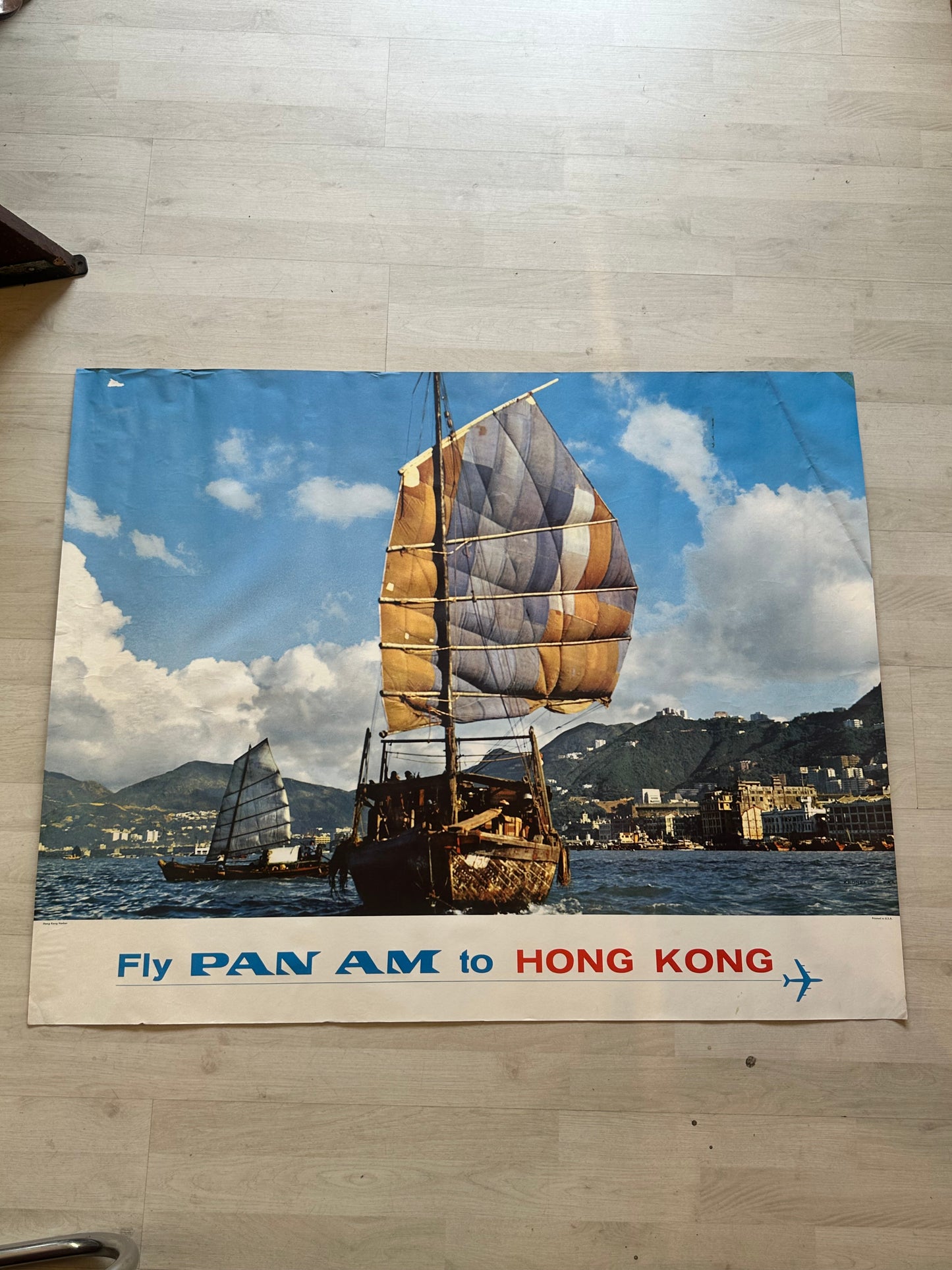 Manifesto pubblicitario originale - Pan American Hong Kong