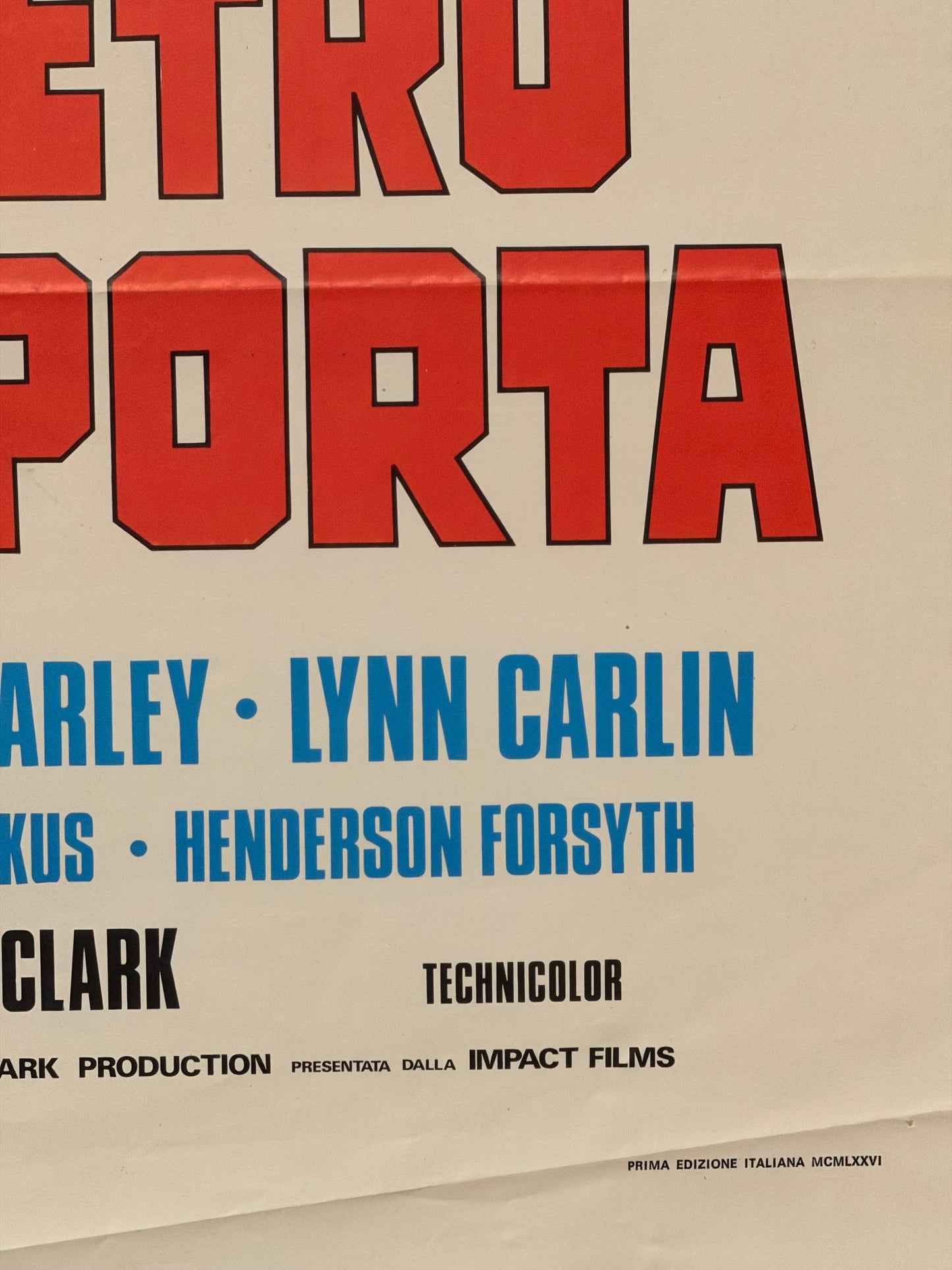Locandina di cinema - La morte dietro la porta