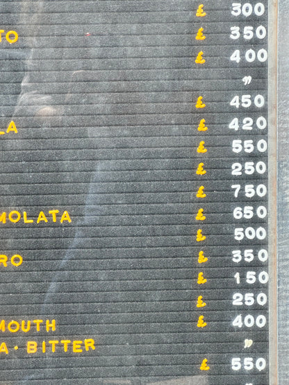 Listino prezzi - Bar Stazione