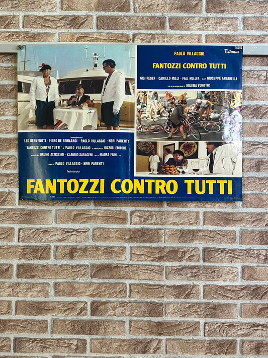 Fotobusta originale di cinema - Fantozzi contro tutti