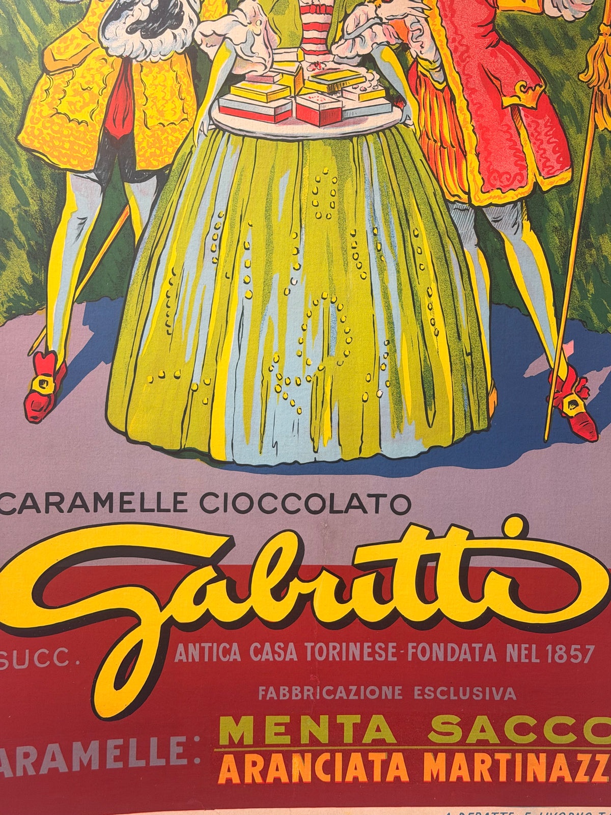 Manifesto pubblicitario originale - Caramelle Gabutti