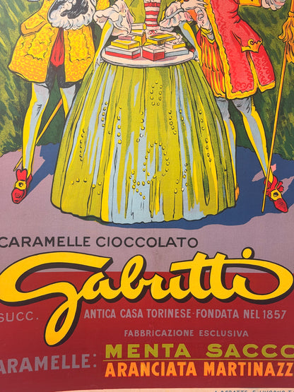 Manifesto pubblicitario originale - Caramelle Gabutti