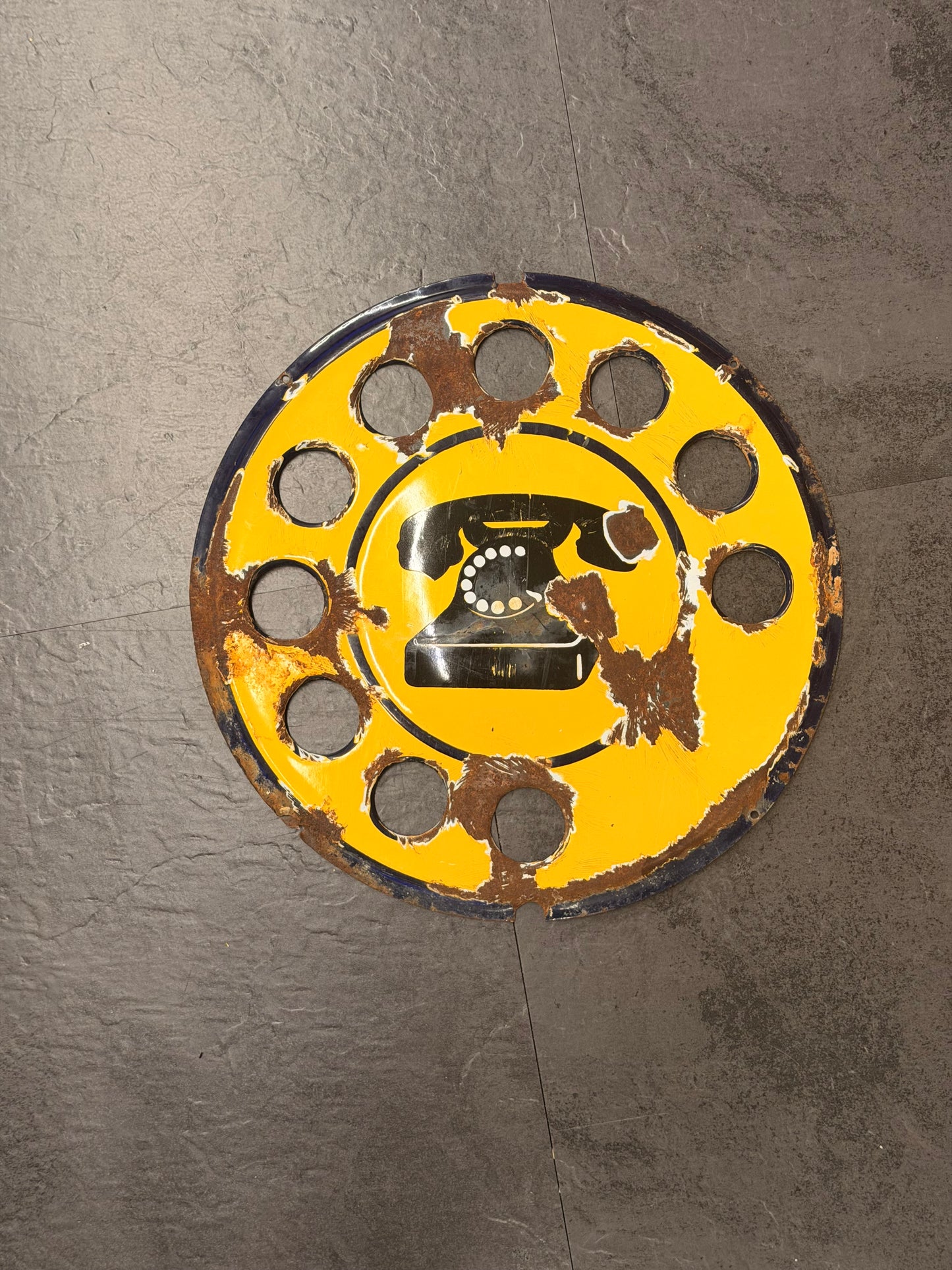 Insegna smaltata originale Telefonica