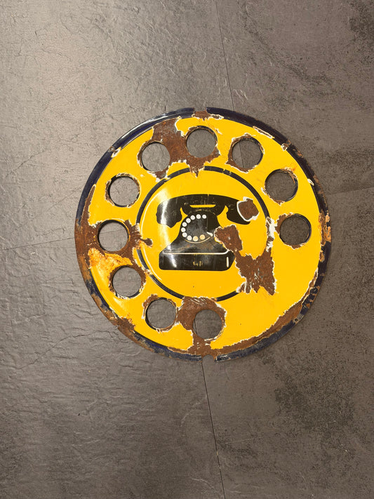 Insegna smaltata originale Telefonica