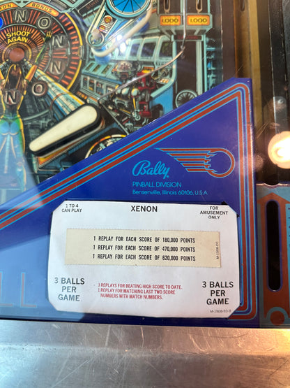 Flipper Bally Xenon anni 80