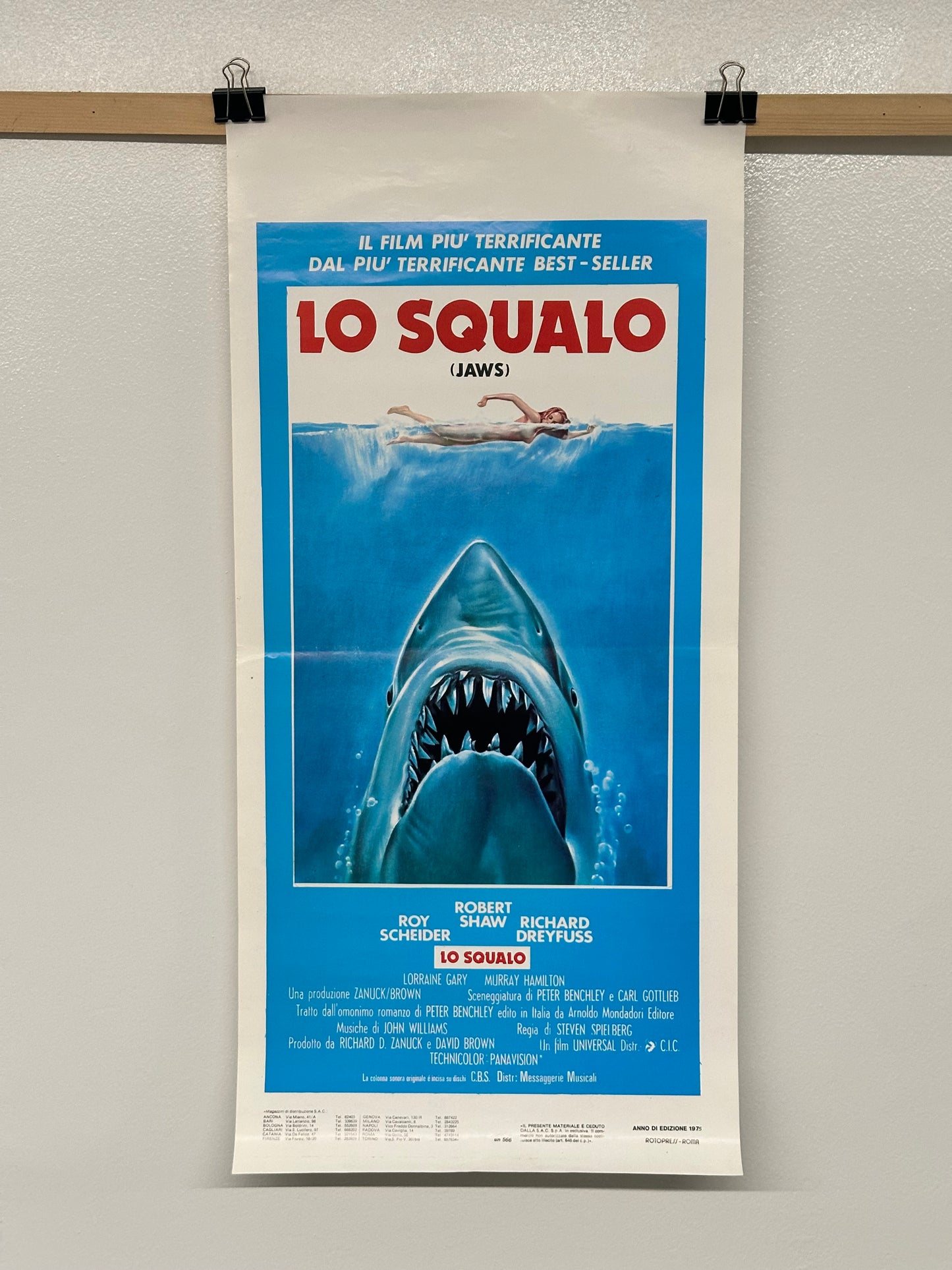 Locandina di cinema - Lo squalo