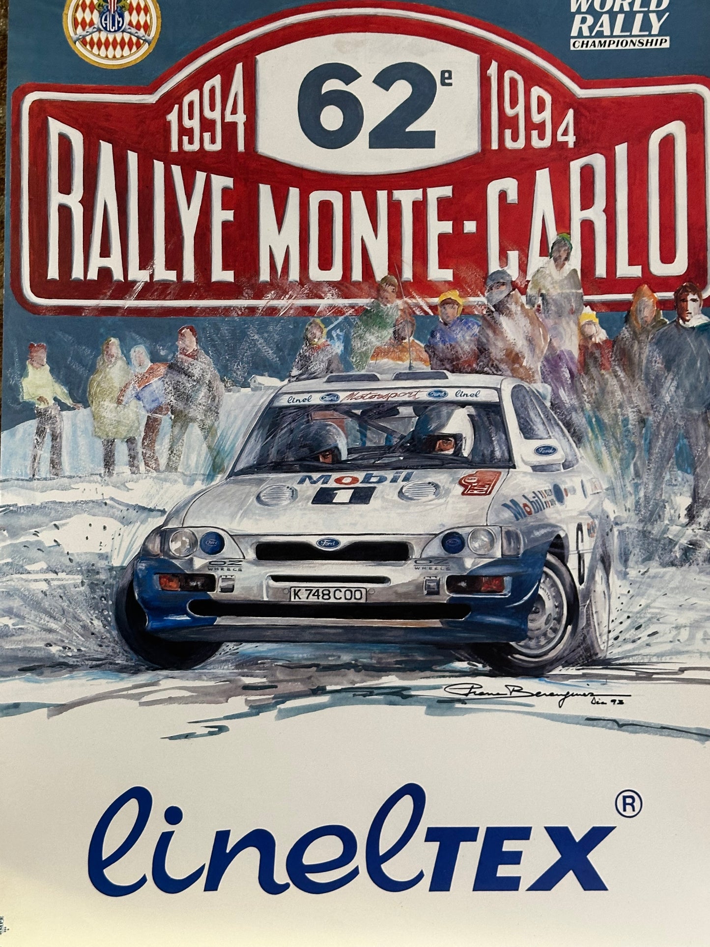 Manifesto pubblicitario originale - Rallye Monte Carlo