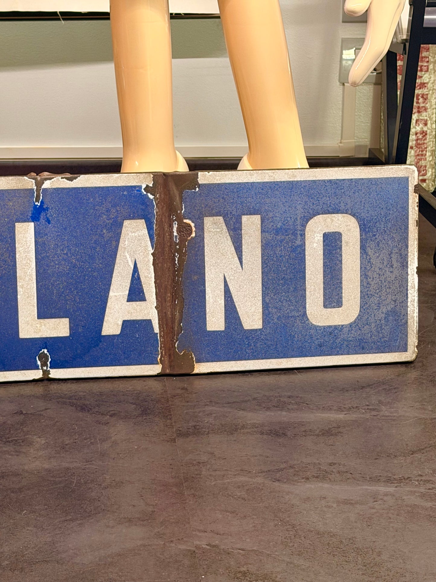 Insegna smaltata stradale originale Milano