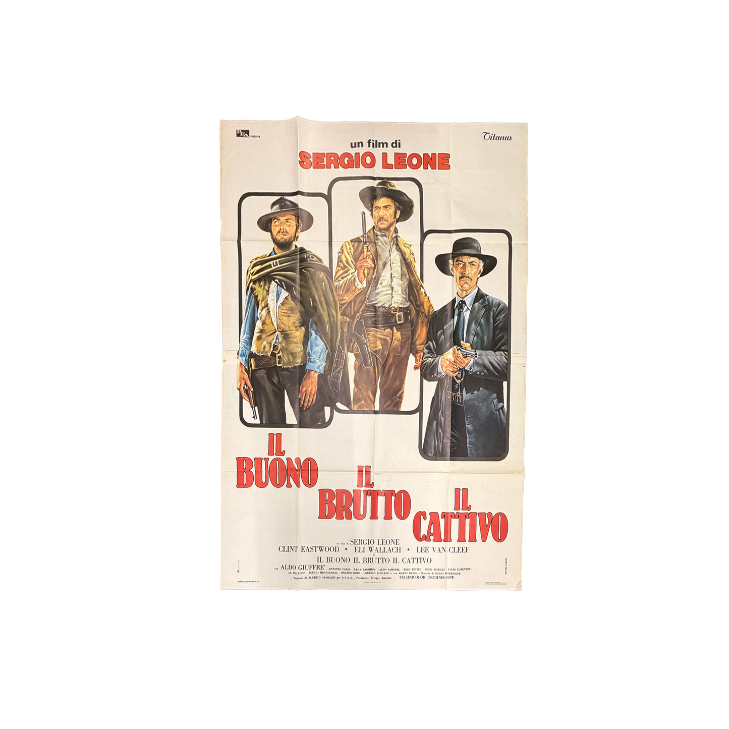 Manifesto originale di cinema - Il buono, il brutto, il cattivo - Sergio Leone - Clint Eastwood