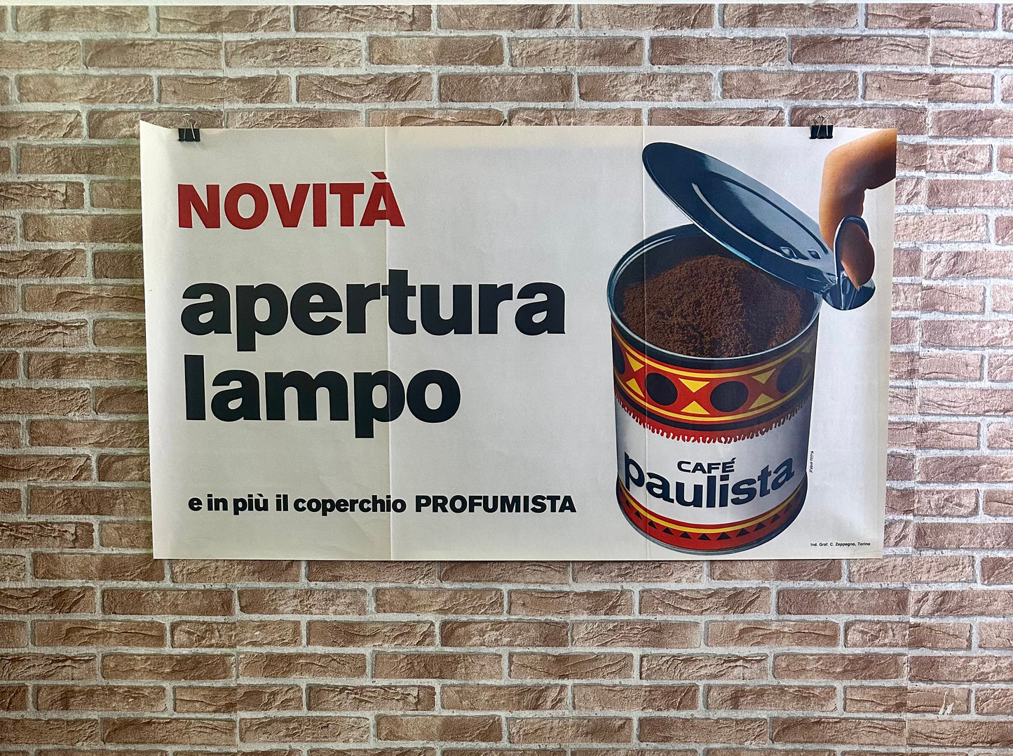 Manifesto pubblicitario originale - Café Paulista