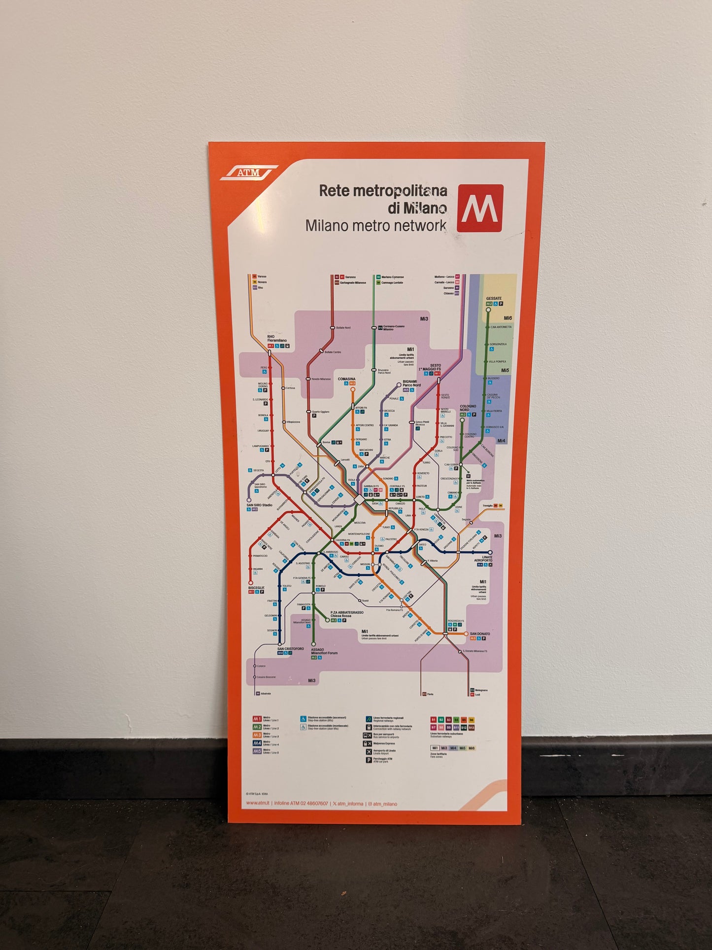 Mappa ufficiale ATM Metro Milano
