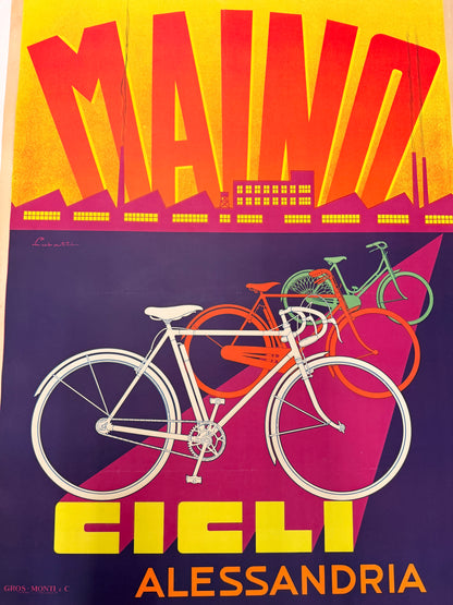 Manifesto pubblicitario originale - Cicli Maino - Alessandria