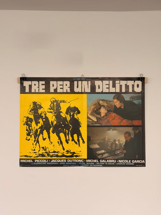Fotobusta di cinema - Tre per un delito