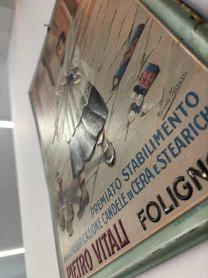 Insegna Litografata Candele e Cera Pietro Vitali