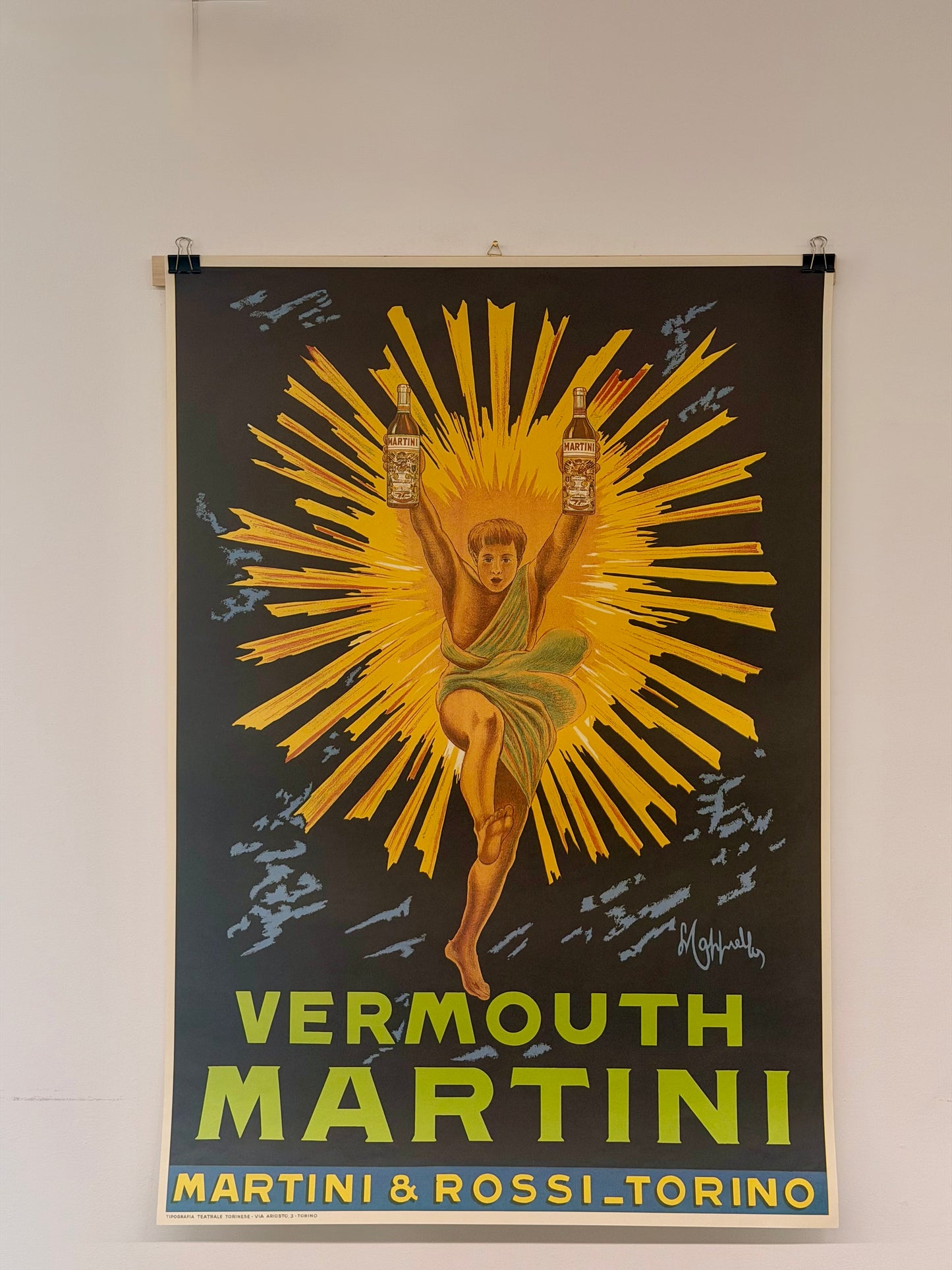 Manifesto decorativo pubblicitario - Martini Vermouth Torino