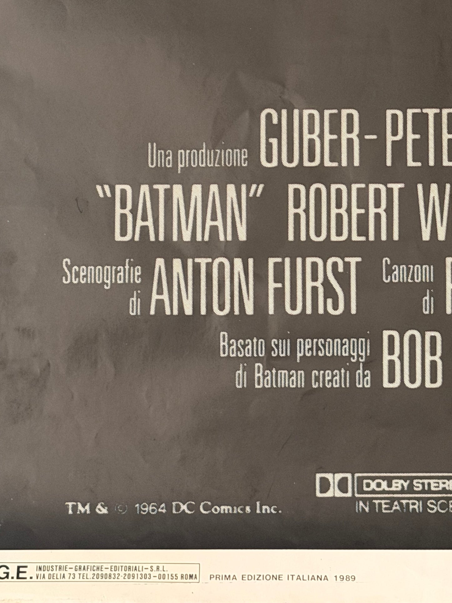 Manifesto di cinema - Batman - Tim Burton - Jack Nicholson
