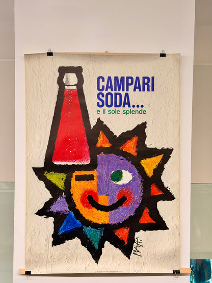 Manifesto originale pubblicitario - Campari Soda
