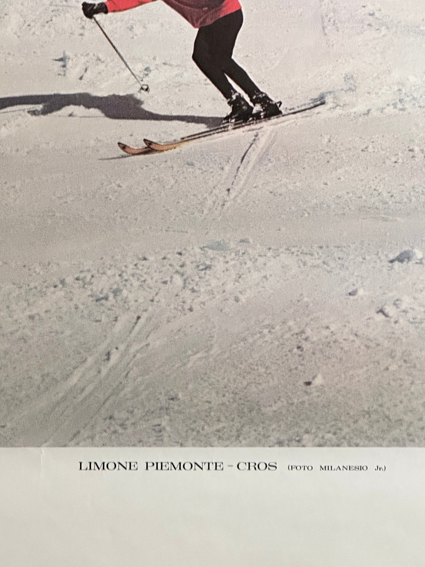 Manifesto pubblicitario originale - Sport invernali nelle valli di Cuneo