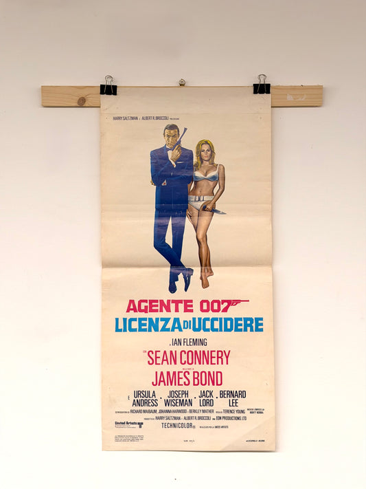 Locandina di cinema - 007 Licenza per Uccidere - Sean Connery