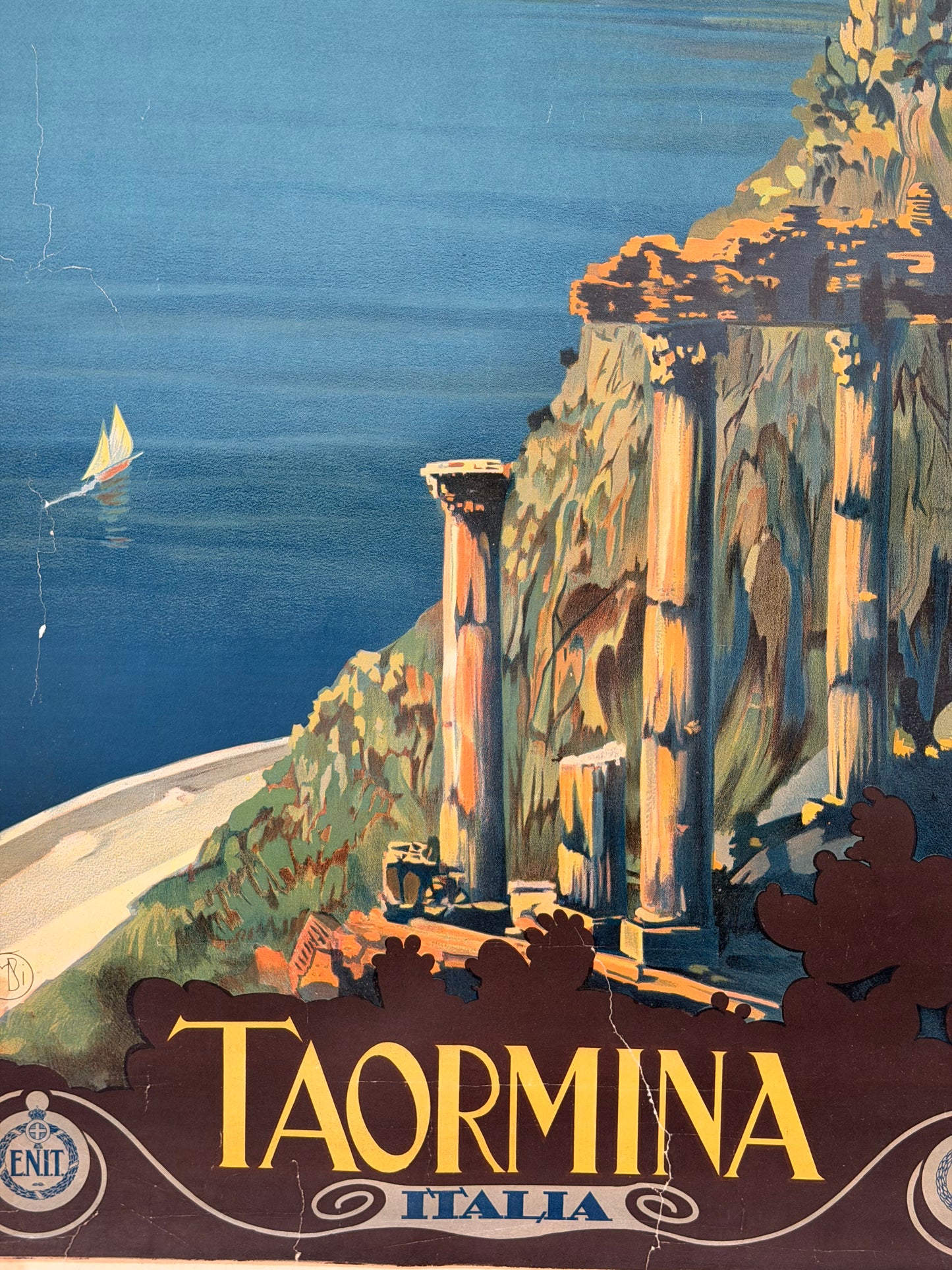 Manifesto pubblicitario originale - Taormina ENIT