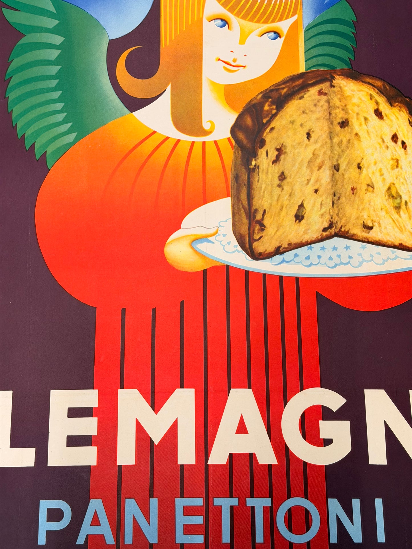 Manifesto pubblicitario originale - Panettoni Alemagna