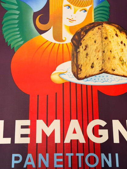 Manifesto pubblicitario originale - Panettoni Alemagna