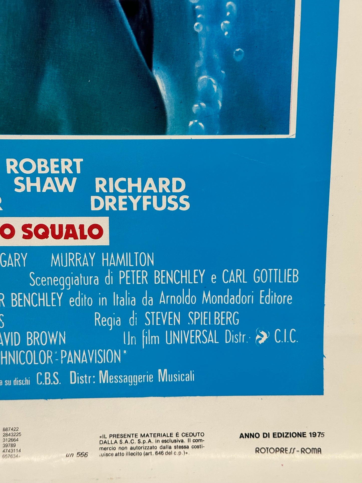 Locandina di cinema - Lo squalo
