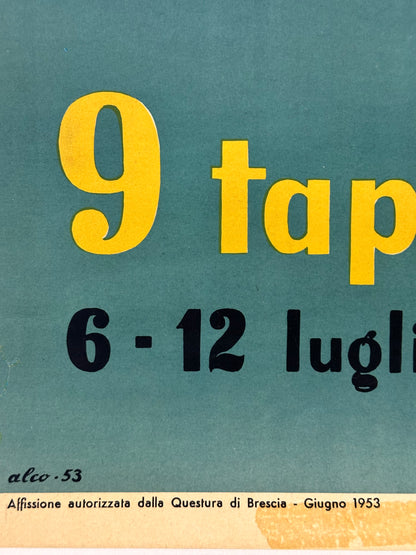 Manifesto pubblicitario originale - Giro Vespistico dei 3 Mari