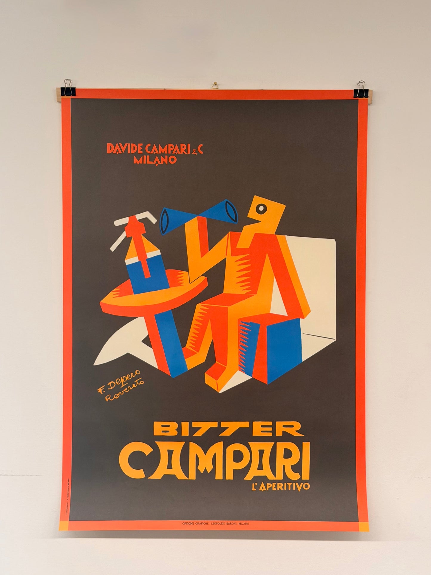 Manifesto decorativo pubblicitario - Bitter Campari Depero