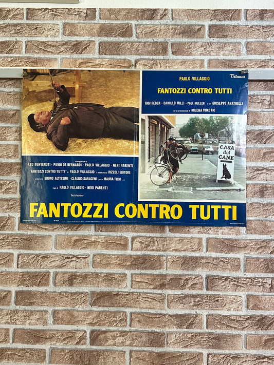 Fotobusta originale di cinema - Fantozzi contro tutti