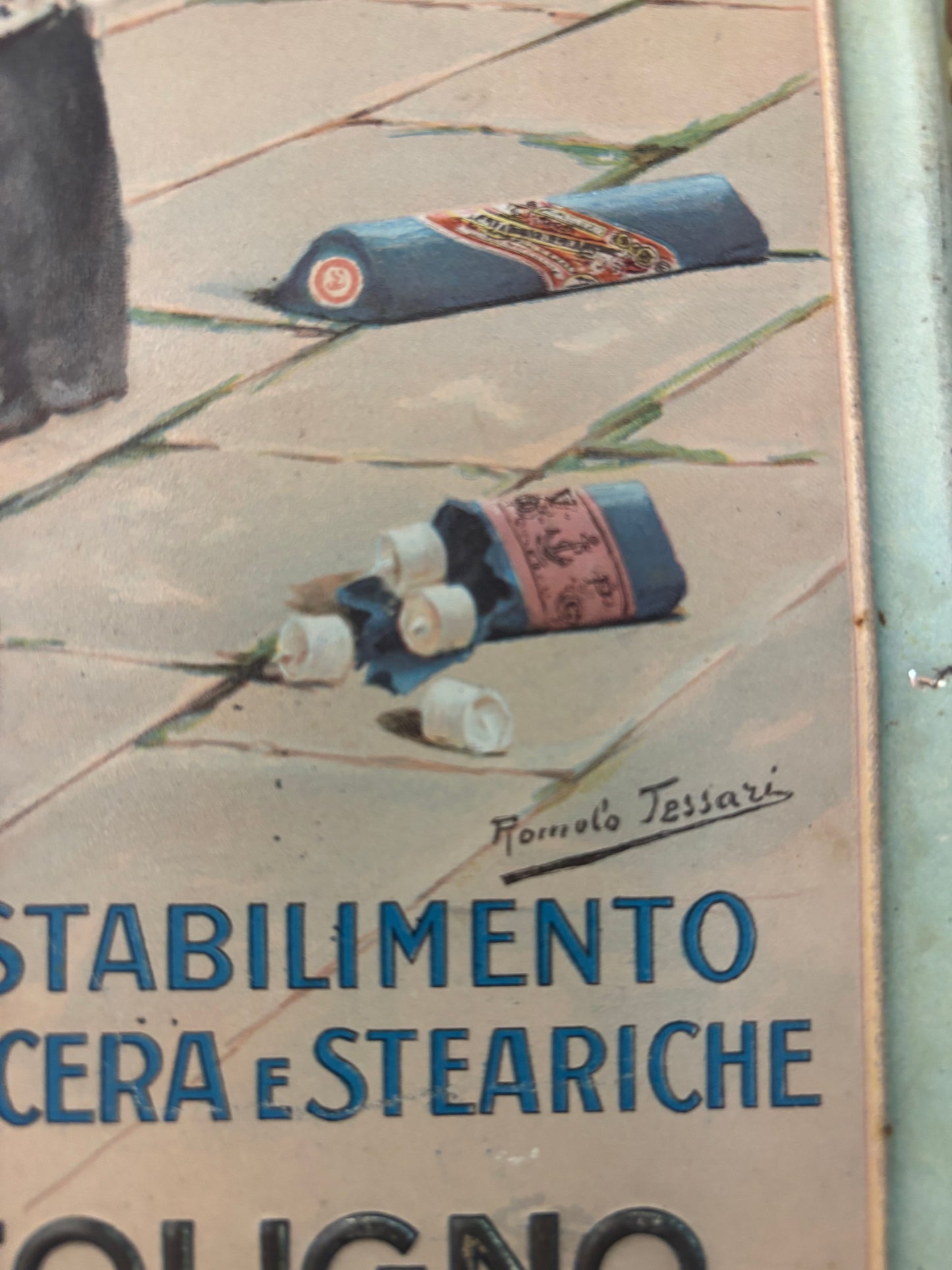 Insegna Litografata Candele e Cera Pietro Vitali