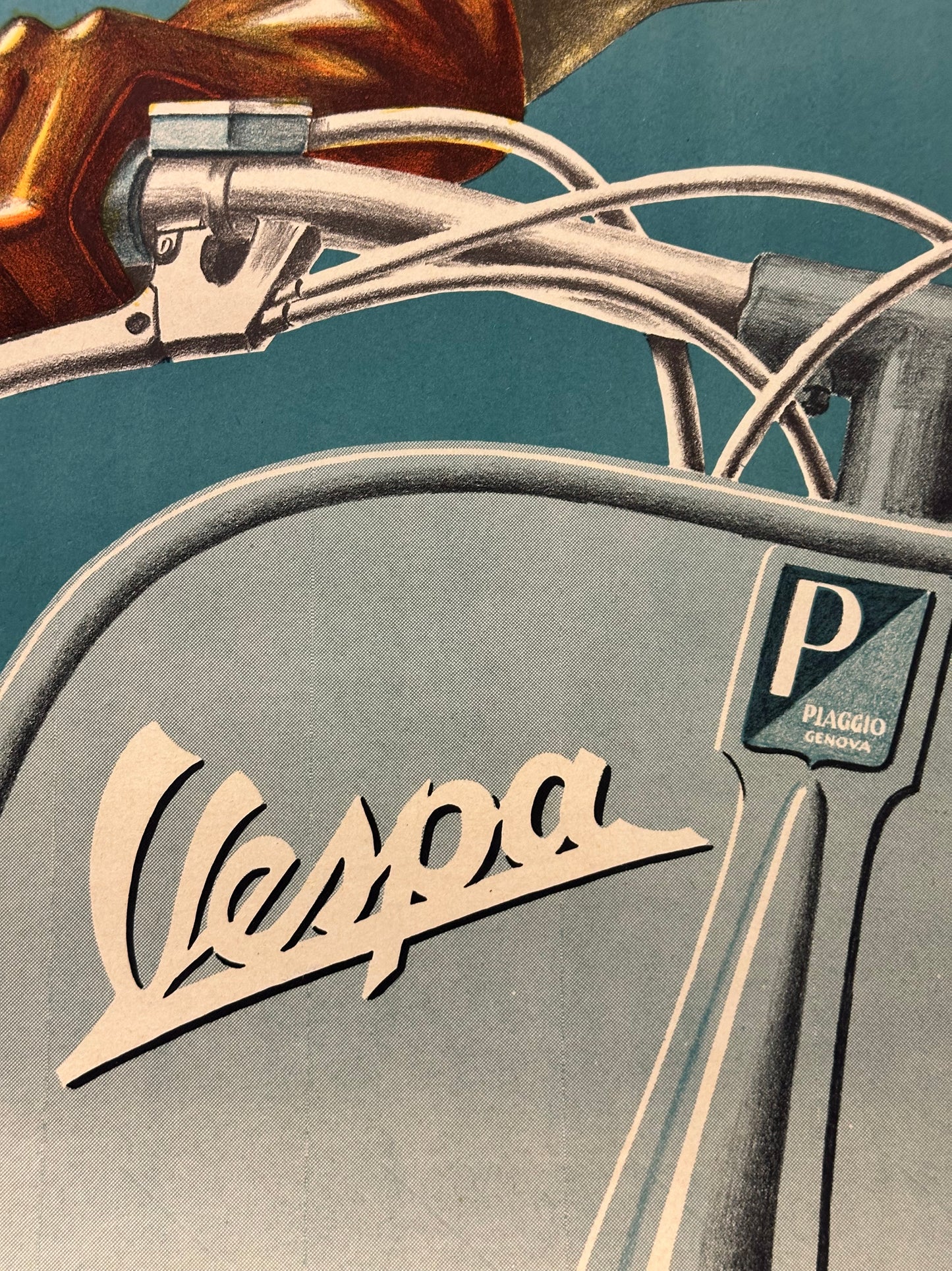 Manifesto pubblicitario originale - Giro Vespistico dei 3 Mari