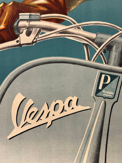 Manifesto pubblicitario originale - Giro Vespistico dei 3 Mari