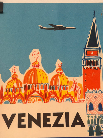 Manifesto pubblicitario originale - Alitalia Venezia