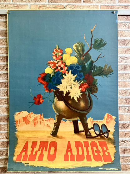 Manifesto pubblicitario originale - ENIT Alto Adige