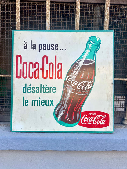 Targa serigrafata bifacciale originale Coca Cola