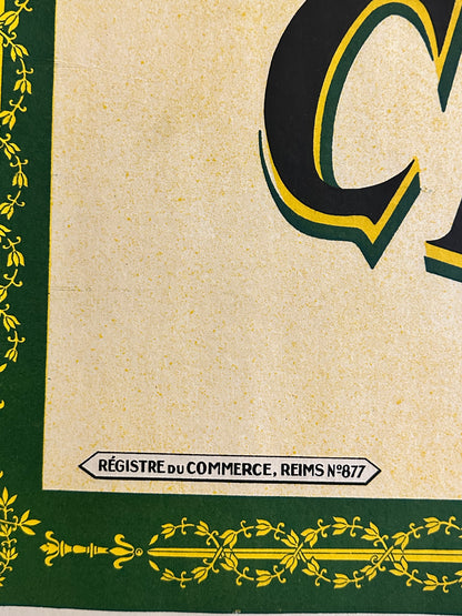 Manifesto pubblicitario originale - Montebello Champagne France