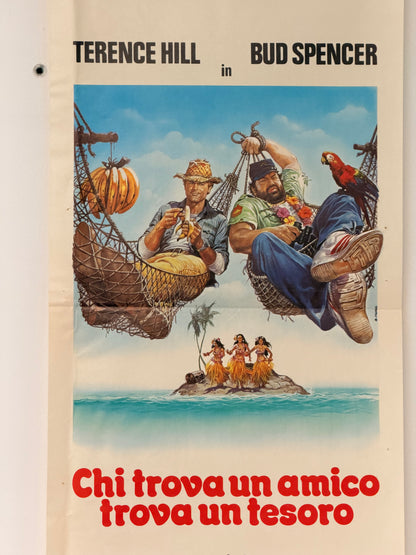 Locandina di cinema - Chi trova un amico trova un tesoro - Bud Spencer e Terence Hill