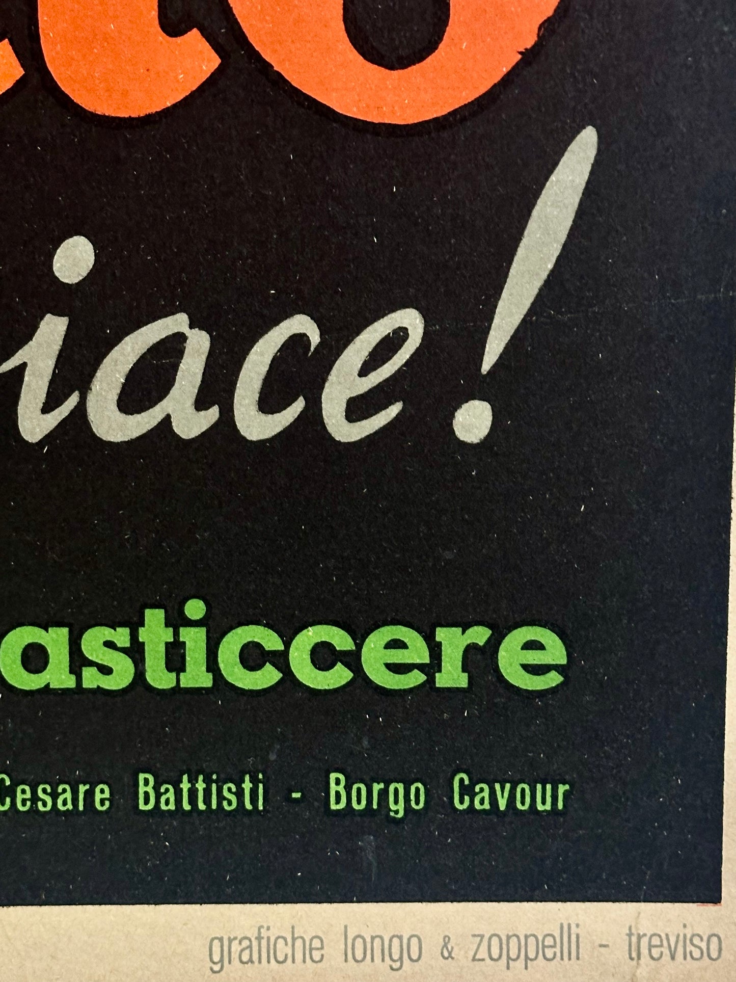 Manifesto pubblicitario originale - Panettone Casellato Treviso