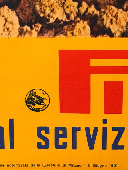 Manifesto pubblicitario originale - Pirelli al servizio della agricultura