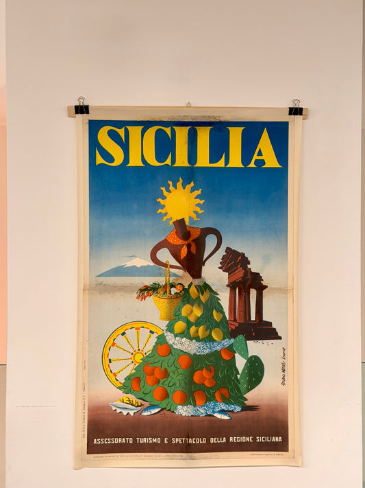Manifesto pubblicitario originale - Sicilia