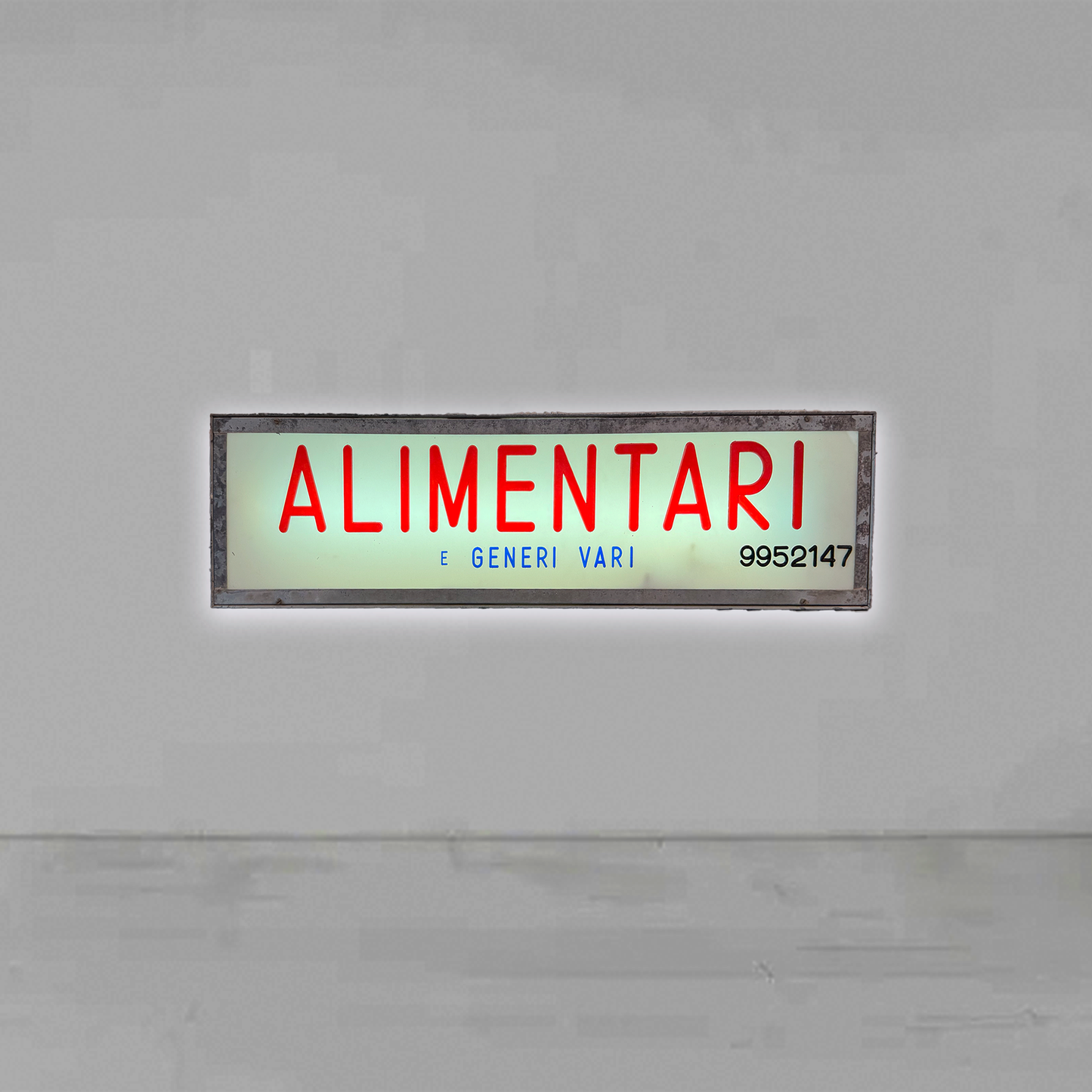 Insegna luminosa alimentari ‘70